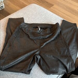 Free People Black Faux Leather Leggings
